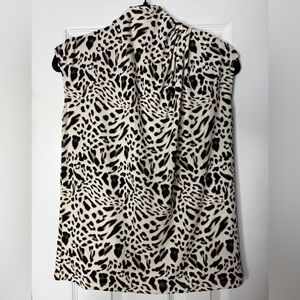 NWT Elie Tahari Animal Print Sleeveless Top
